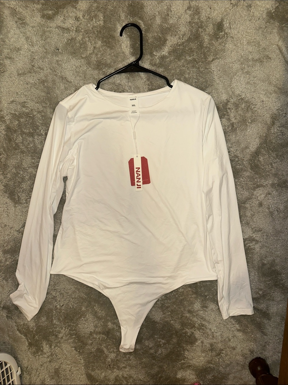 White Long-Sleeve Bodysuit for Women